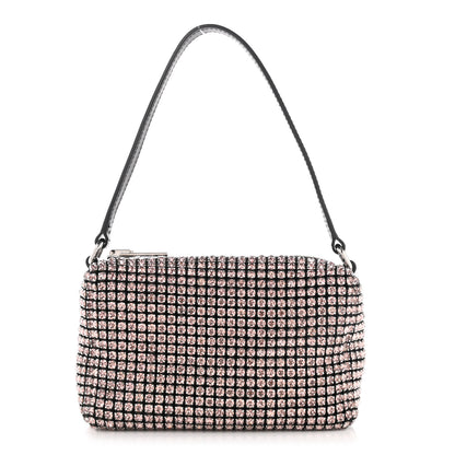 Alexander Wang Mesh Crystal Rhinestone Mini Heiress Pouch Pink 1 of 8