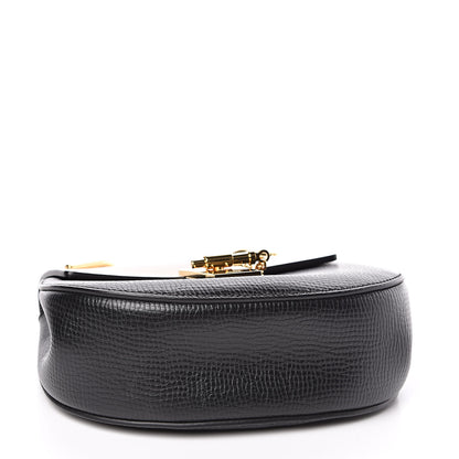 Chloe Grained Calfskin Lambskin Mini Bi-Color Drew Shoulder Bag Black Powder Beige 4 of 9