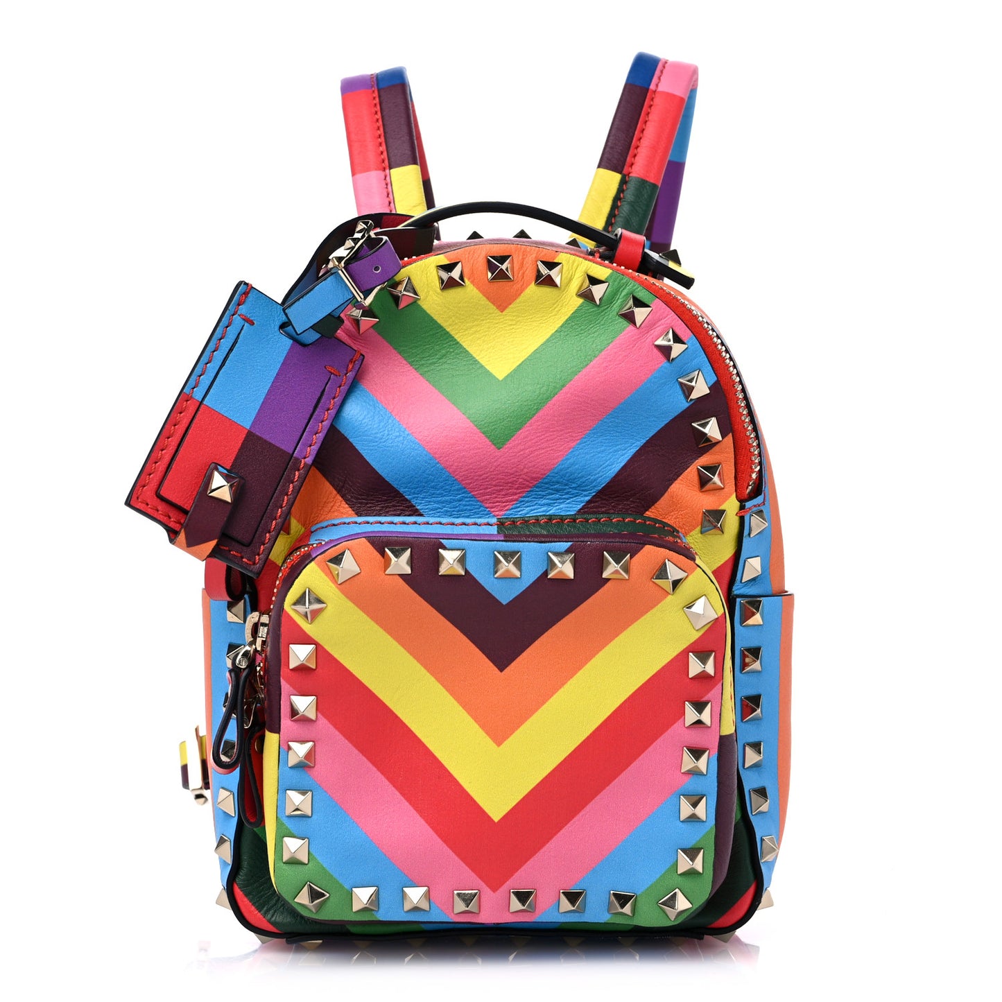 Calfskin 1973 Mini Rockstud Backpack Multicolor