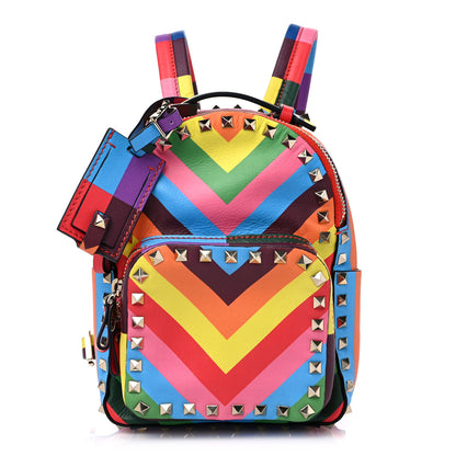 Valentino Garavani Calfskin 1973 Mini Rockstud Backpack Multicolor 1 of 12