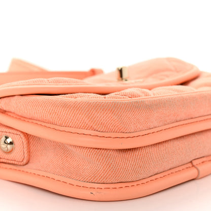 Chanel Denim Quilted Mini Messenger Flap Orange 9 of 14