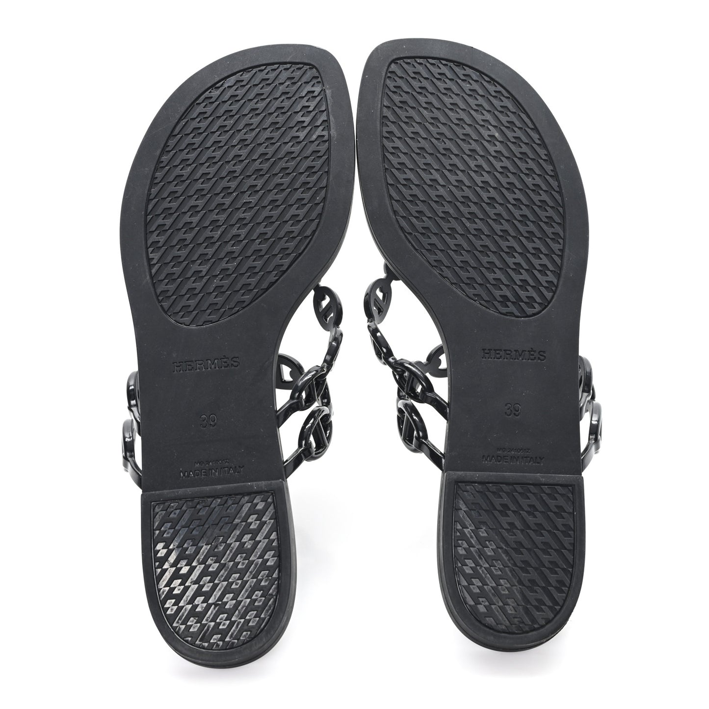 Rubber Chaine d'Ancre Island Sandals 39 Black