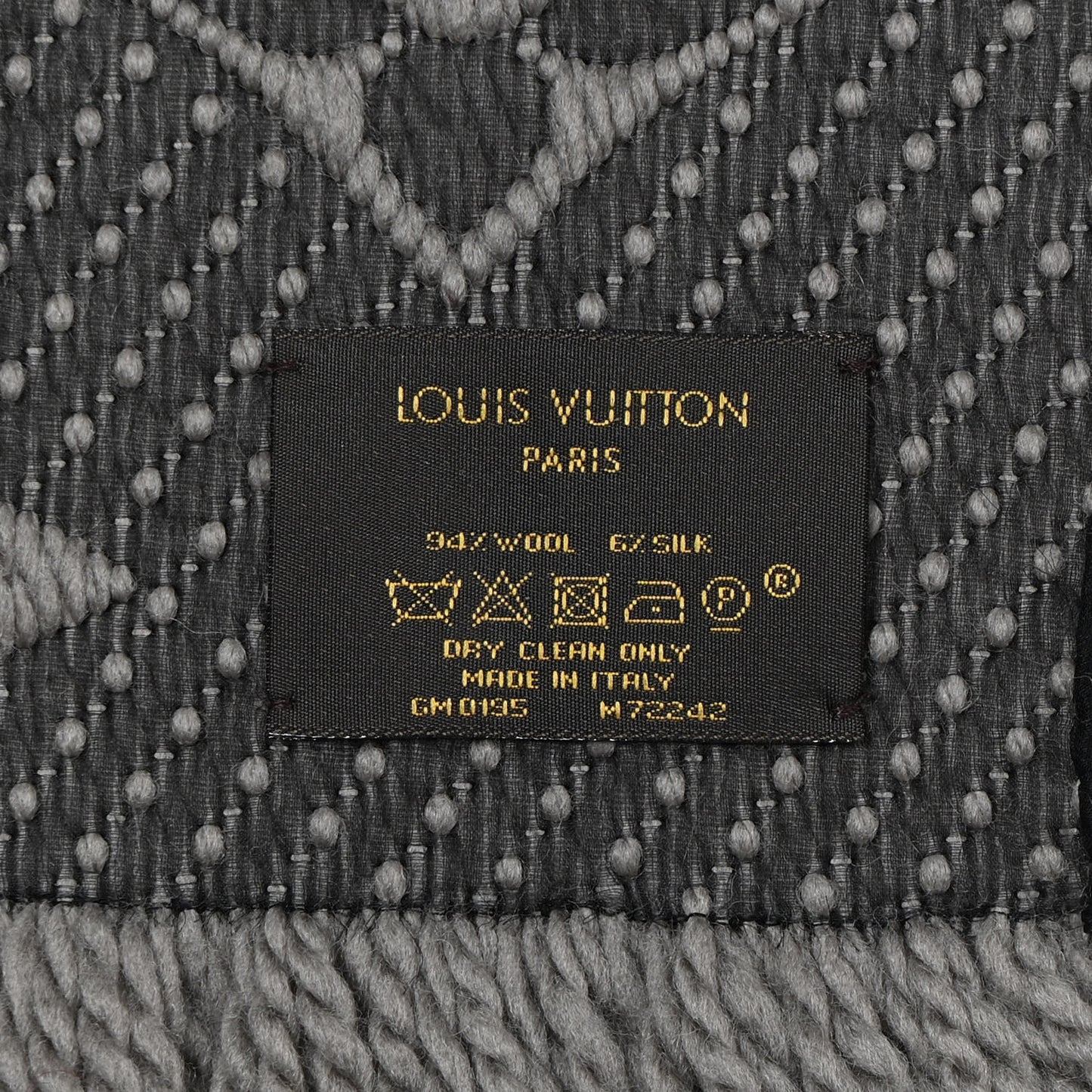 Wool Silk Logomania Scarf Verone
