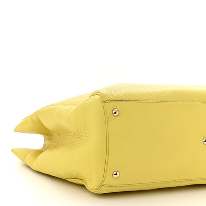 Gucci Calfskin Large Bamboo Shopper Tote Citrus 10 of 12