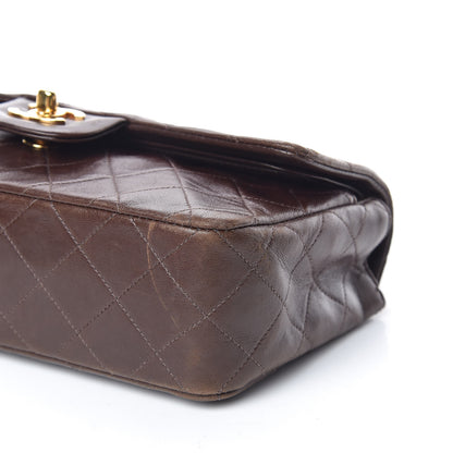 Chanel Lambskin Quilted Small Double Flap Brown 7 of 14