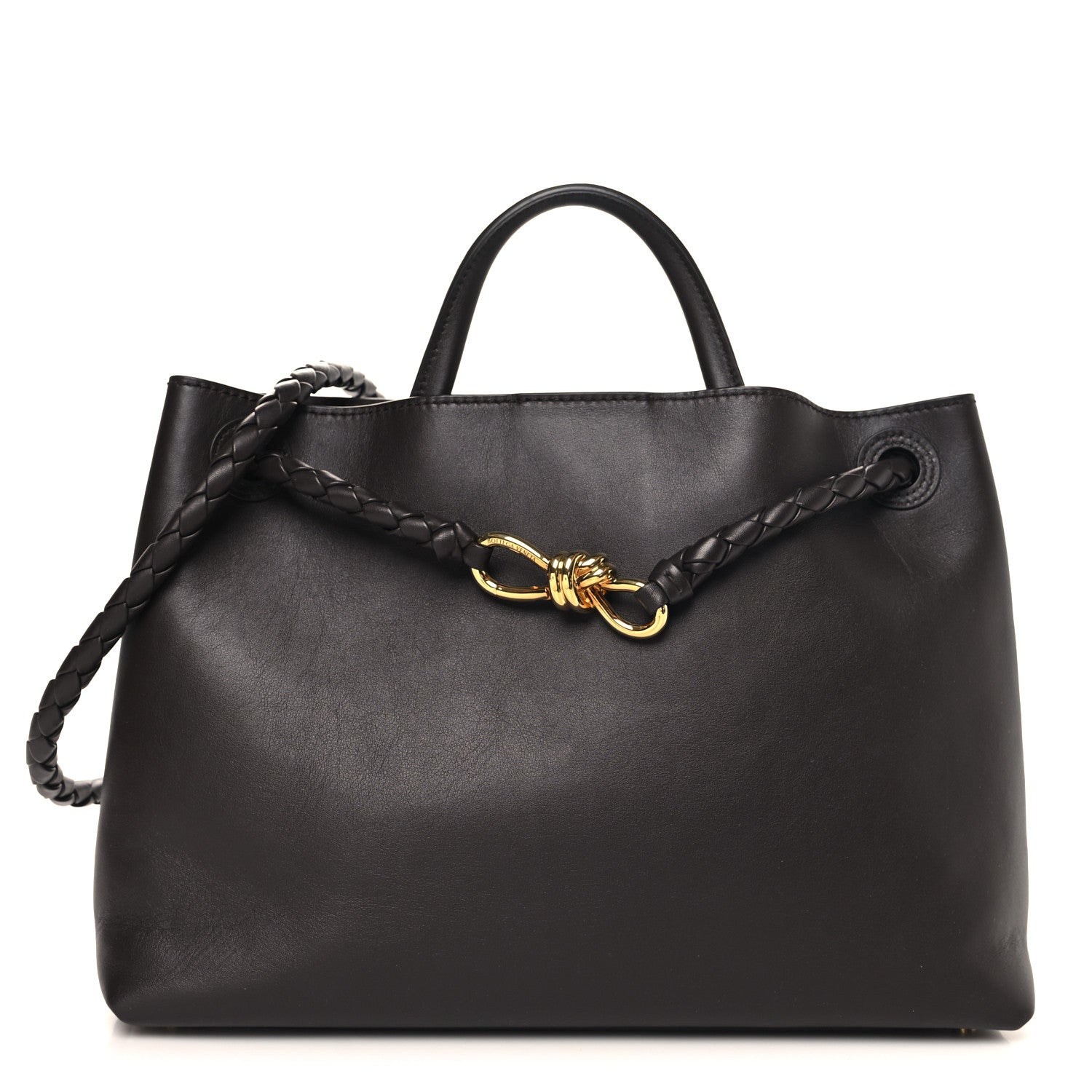 Bottega Veneta Silky Calfskin Medium Andiamo Shoulder Bag Fondant 1 of 9