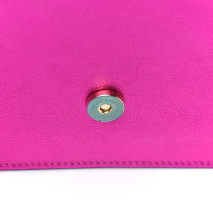 Saint Laurent Metallic Calfskin Classic Monogram Kate Tassel Chain Wallet Fuchsia 12 of 12