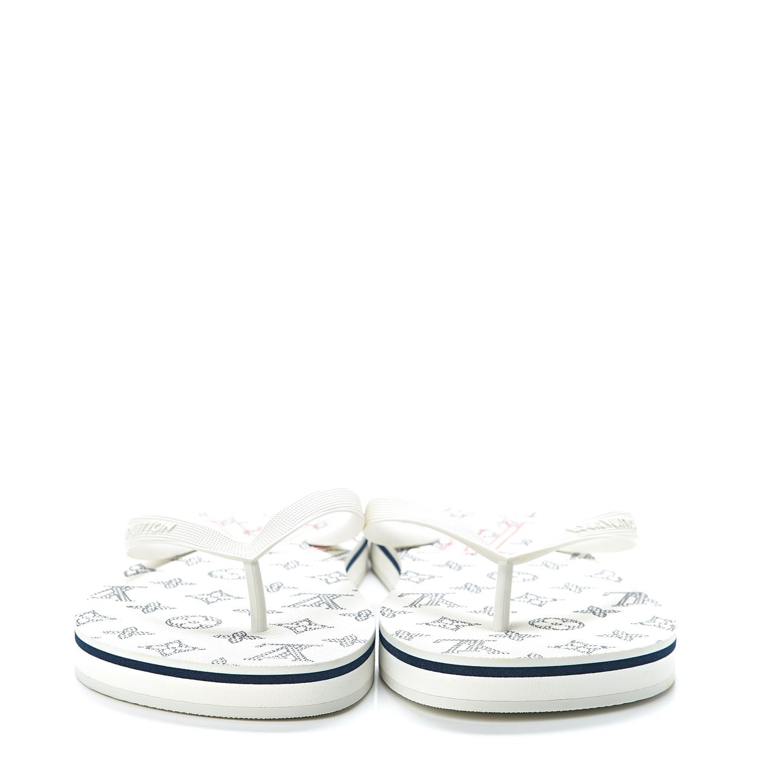 Louis Vuitton Rubber Molitor Thong Sandals 8 White 2 of 9