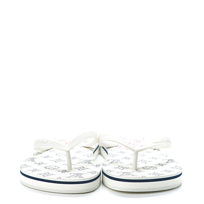 Louis Vuitton Rubber Molitor Thong Sandals 8 White 2 of 9