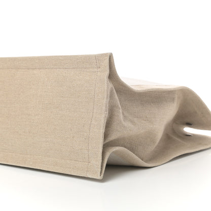 Saint Laurent Linen Calfskin Rive Gauche Tote Optic White 8 of 8