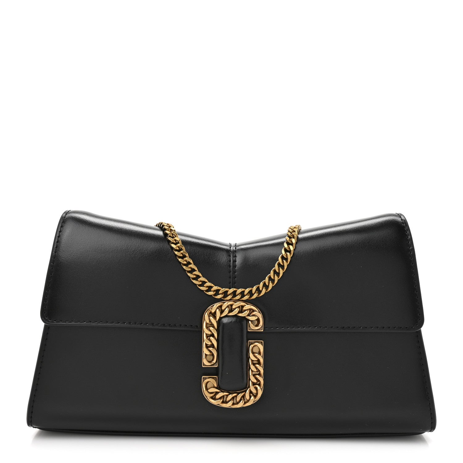 Marc Jacobs Calfskin St. Marc Convertible Clutch Black 1 of 10