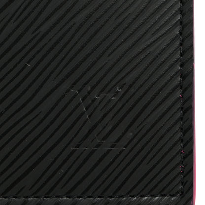 Louis Vuitton Epi Felicie Chain Wallet Zippered Insert Black Hot Pink 7 of 7