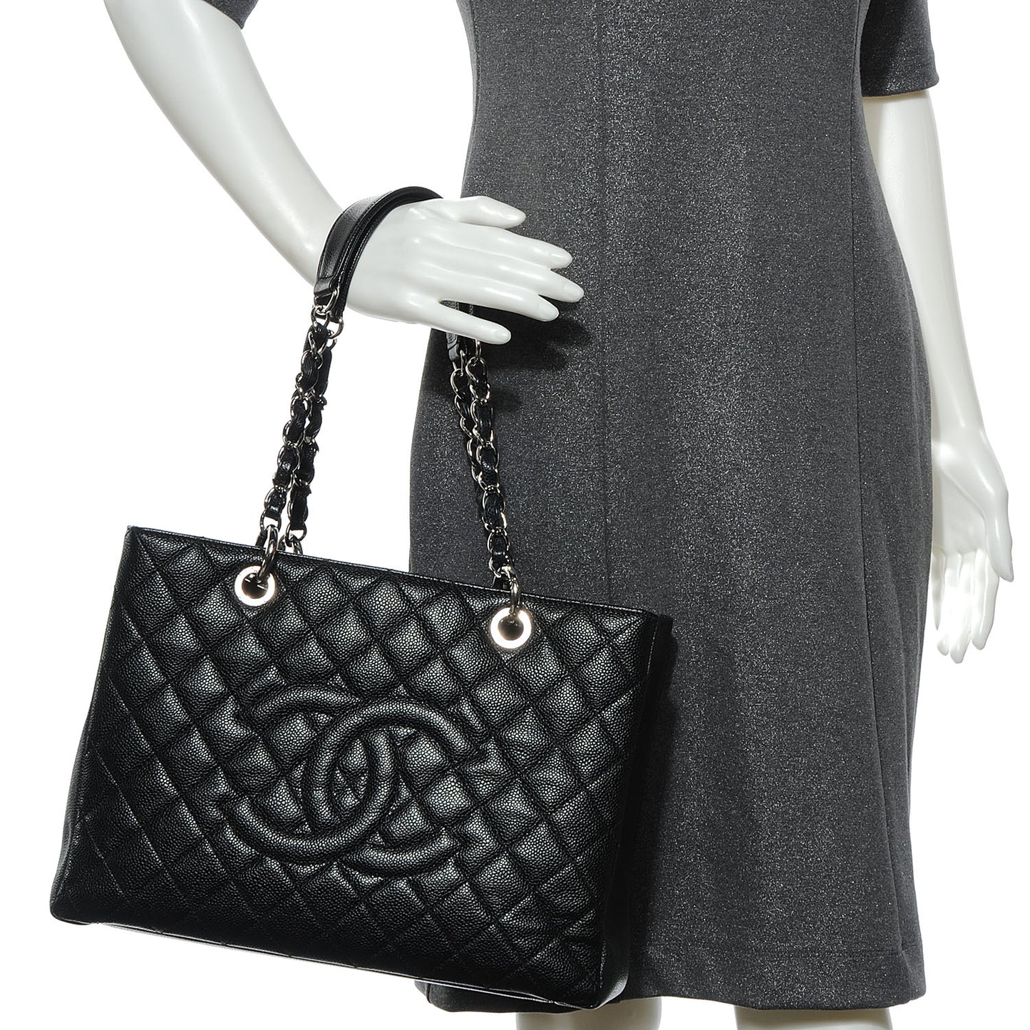 Caviar Grand Shopping Tote GST Black