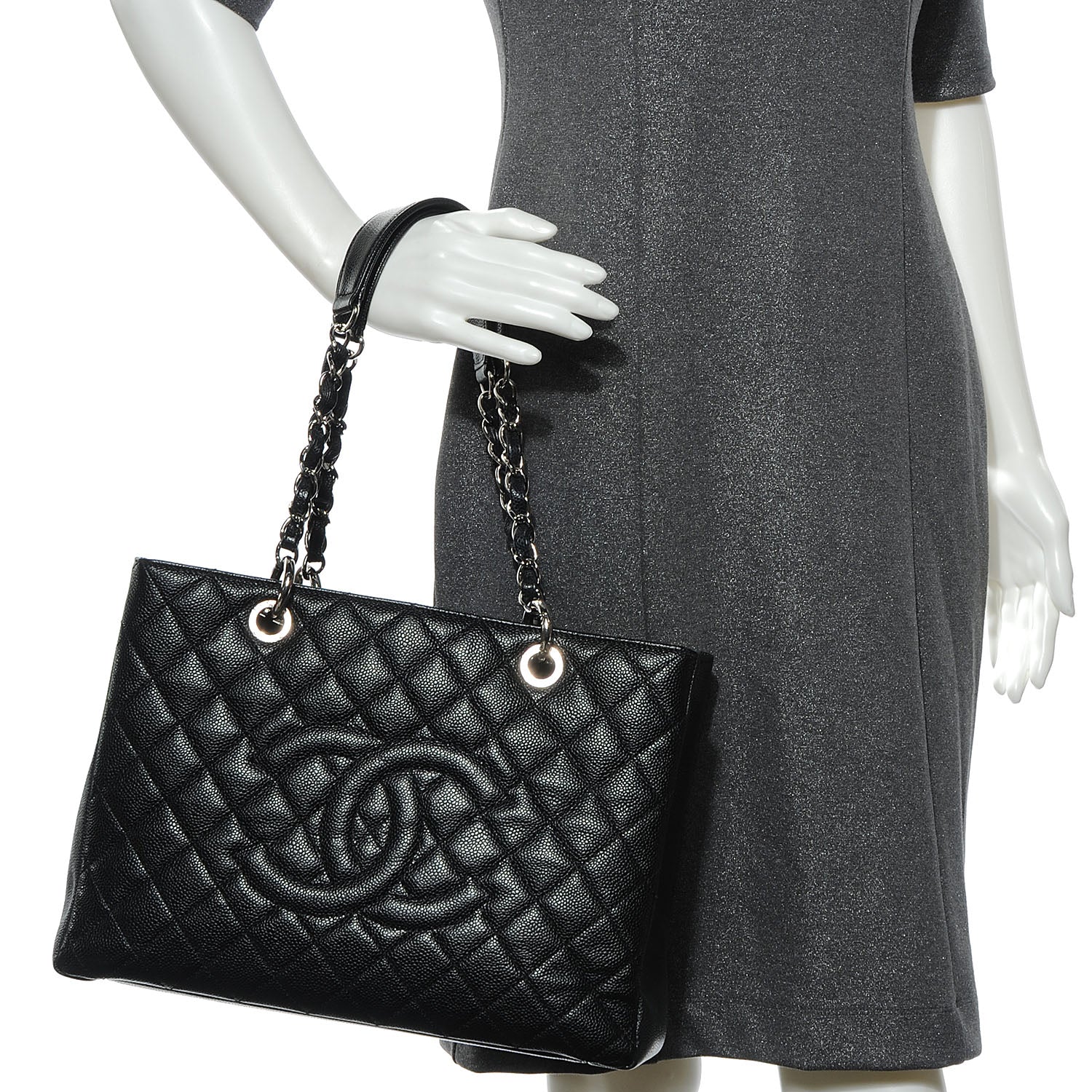 Chanel Caviar Grand Shopping Tote GST Black 2 of 8