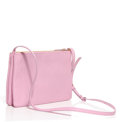 Celine Lambskin Large Trio Crossbody Bag Pink 4 of 9