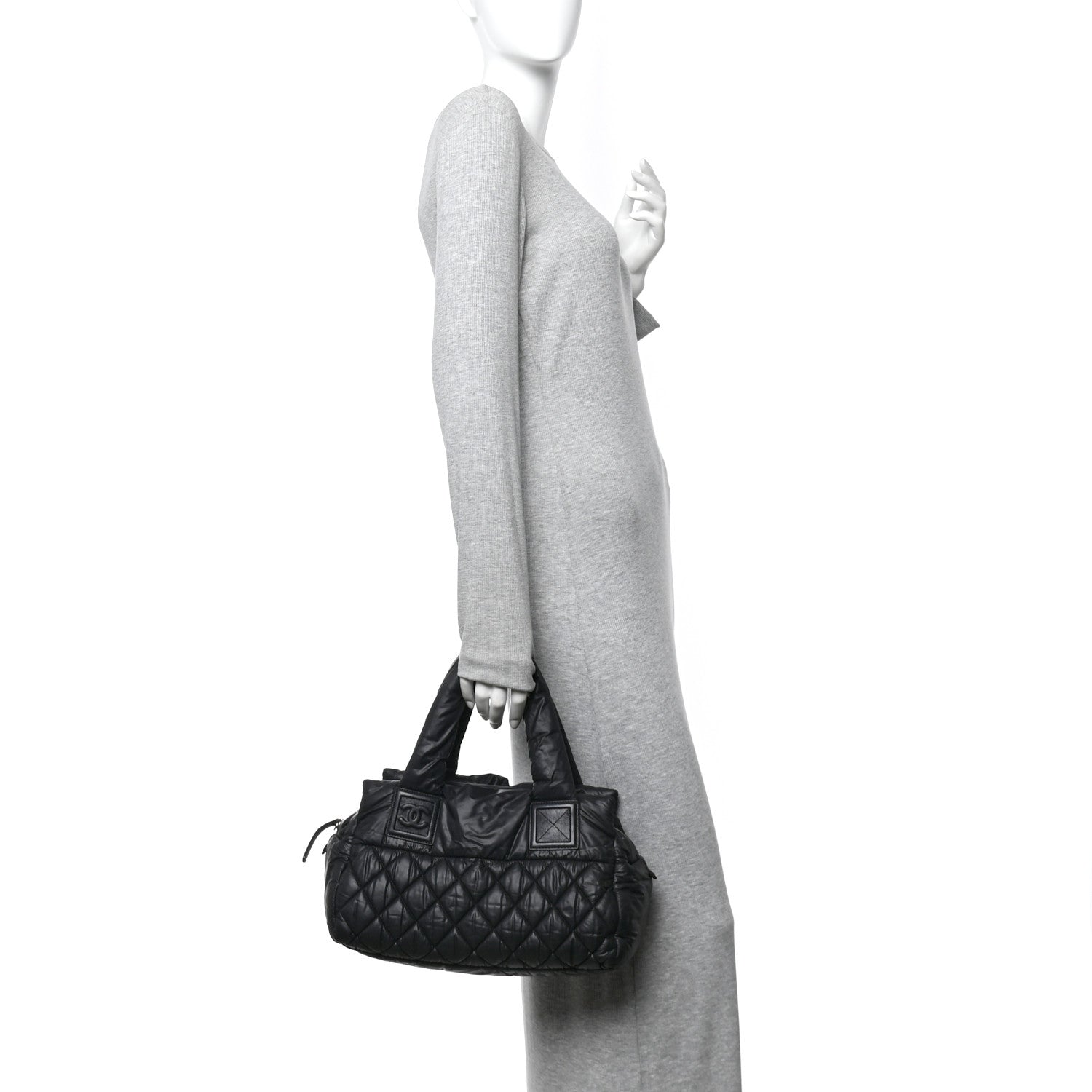 Chanel Nylon Coco Cocoon Zipped Tote Black 2 of 11