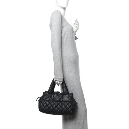 Chanel Nylon Coco Cocoon Zipped Tote Black 2 of 11