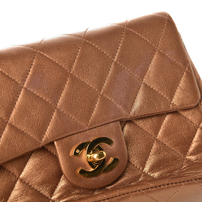 Chanel Metallic Lambskin Quilted Mini Square Flap Bronze 9 of 14