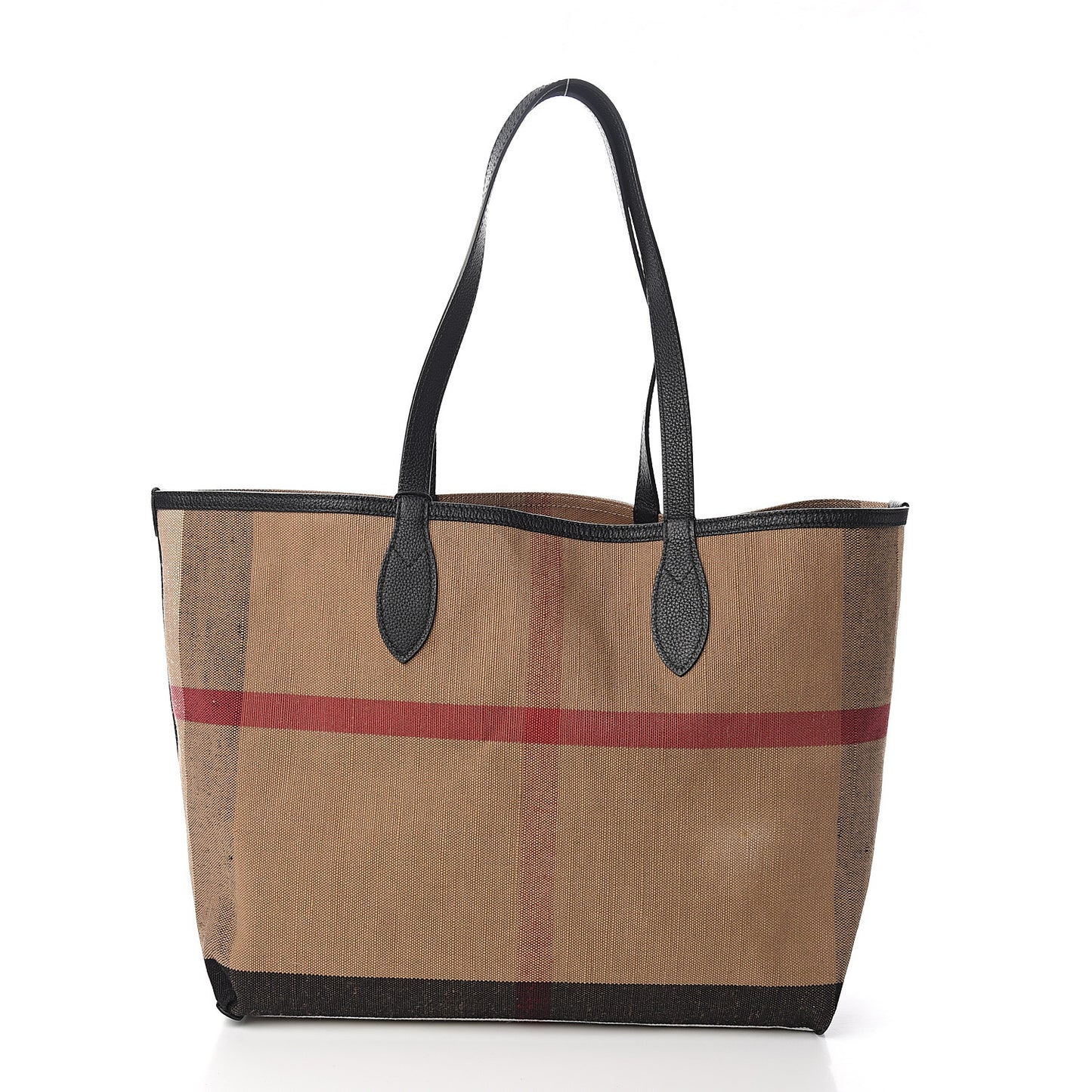 Coated Canvas Mega Check Medium Doodle Tote Black