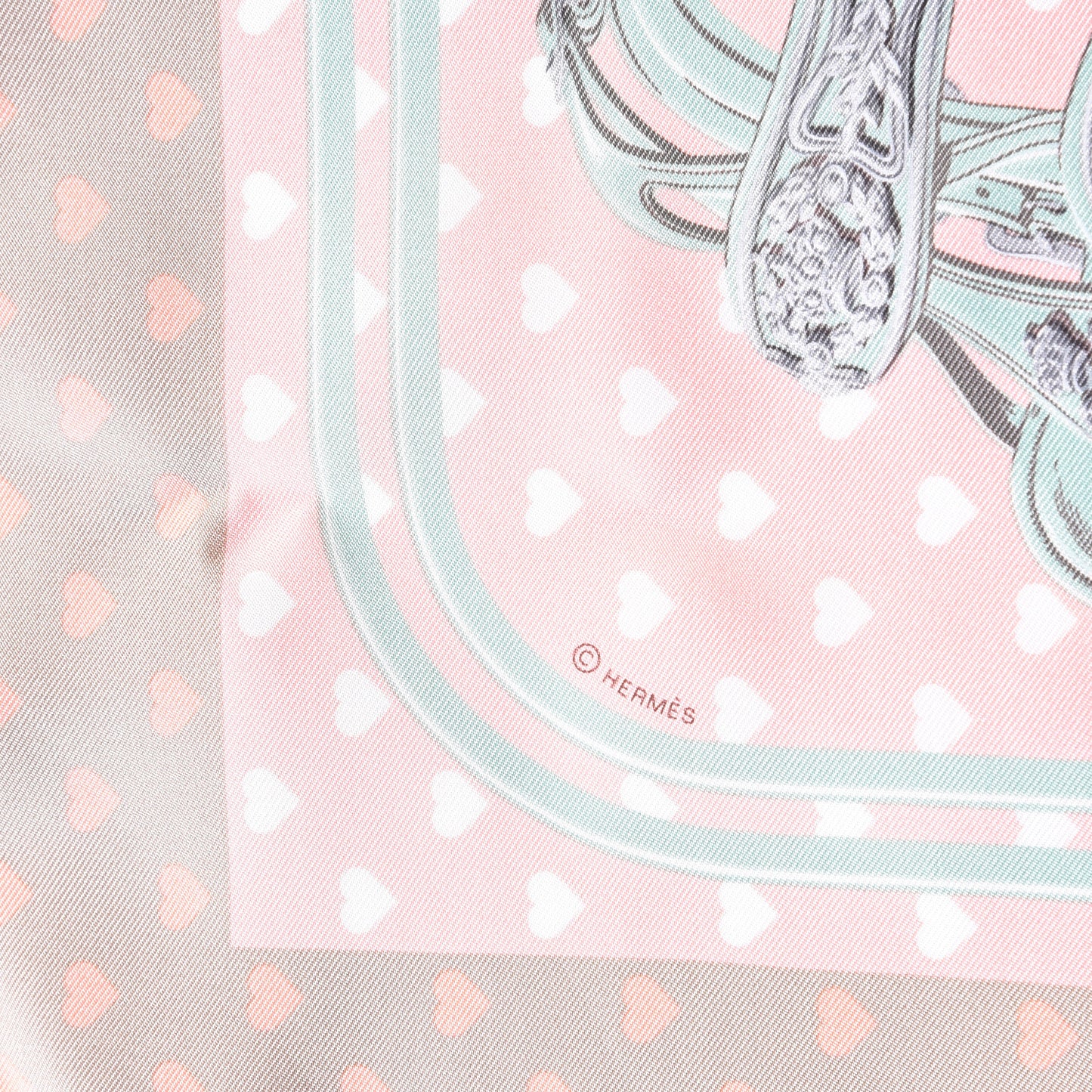 Silk Brides De Gala Love Pocket Square Beige Rose Dragee Vert Amande