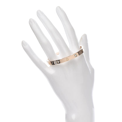 Cartier 18K Pink Gold 4 Diamond LOVE Bracelet 16 2 of 6