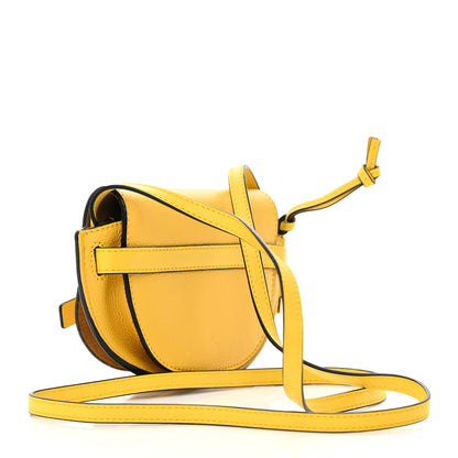 Loewe Grained Calfskin Mini Gate Crossbody Bag Yellow 3 of 14