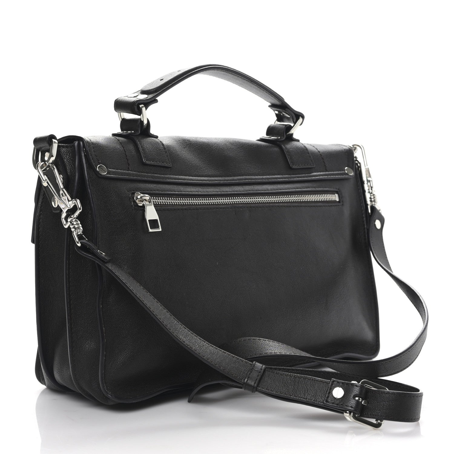 Proenza Schouler Lambskin Medium PS1 Satchel Expresso Dark Espresso 3 of 8