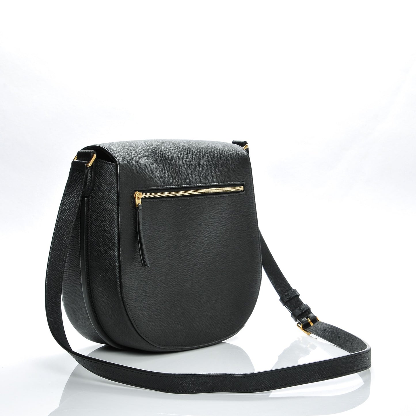 Grained Calfskin Medium Trotteur Black