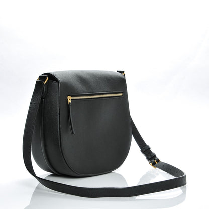 Celine Grained Calfskin Medium Trotteur Black 3 of 7