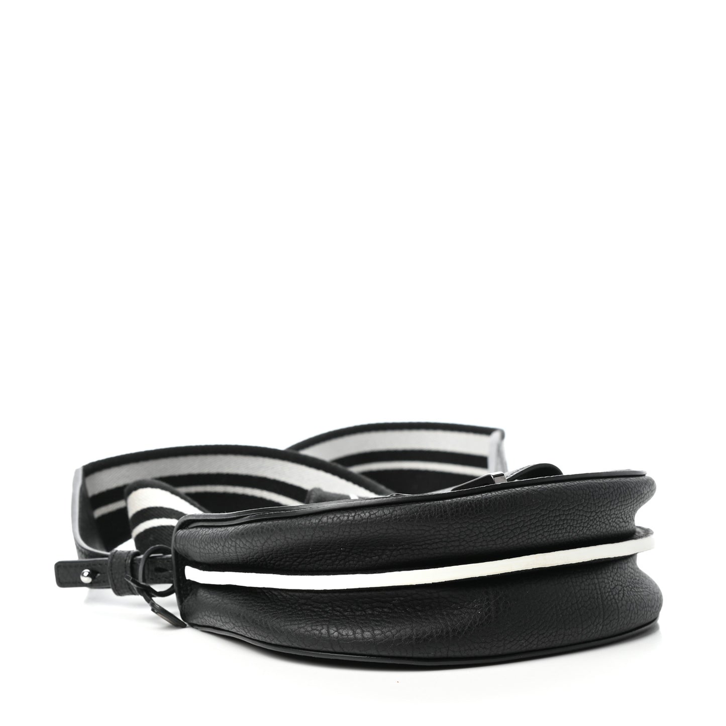 Crispy Calfskin Mini Le Mutin Saddle Bag Black