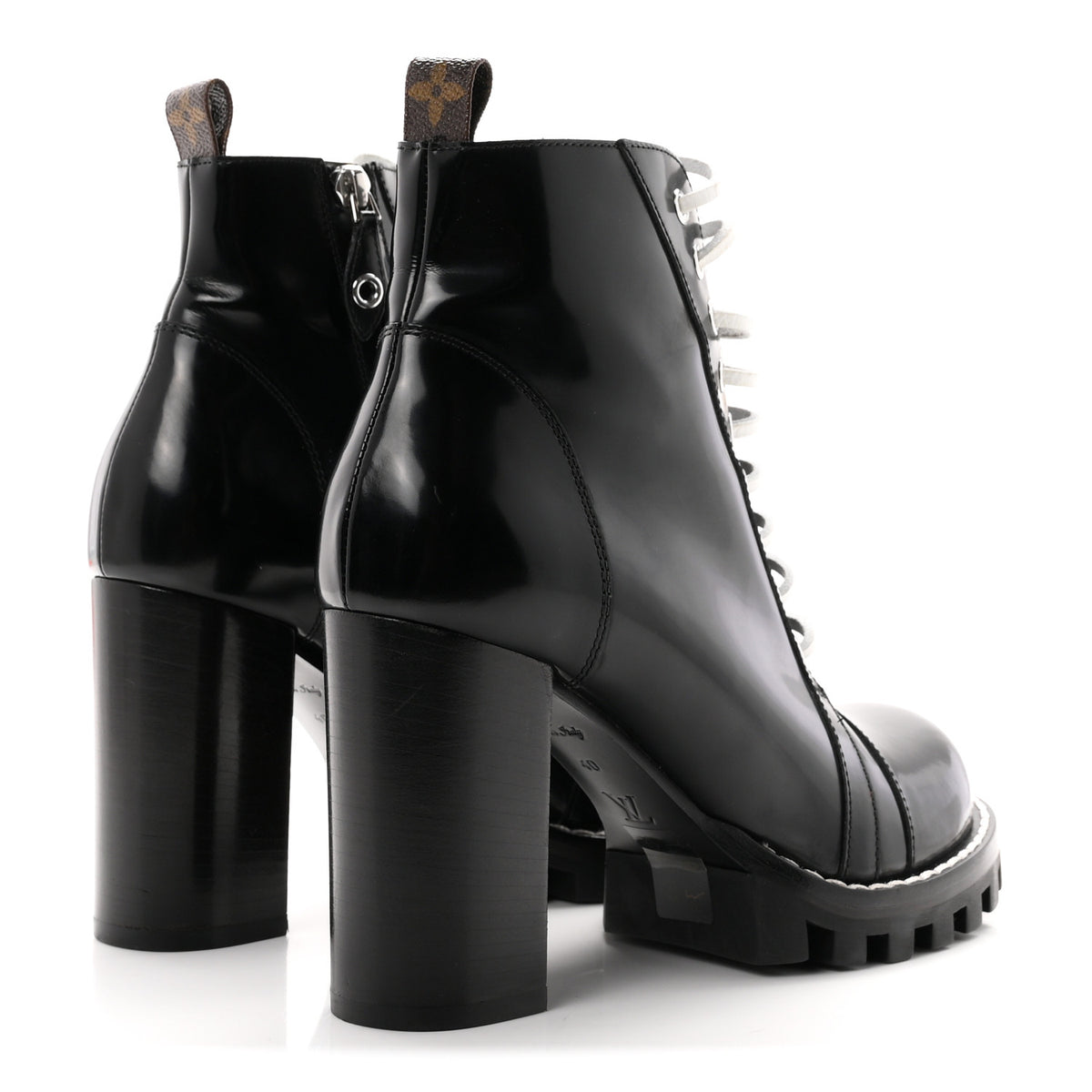 Louis Vuitton Glazed Calfskin Star Trail Ankle Boots 40 Black 5 of 10