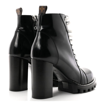 Louis Vuitton Glazed Calfskin Star Trail Ankle Boots 40 Black 5 of 10