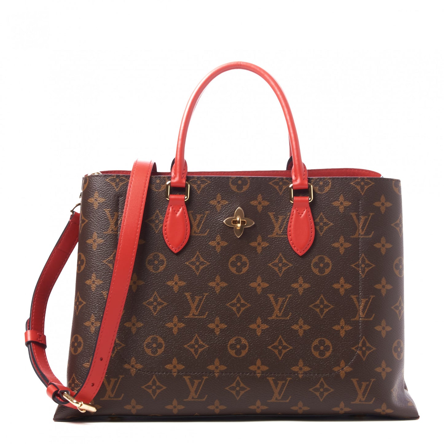 Monogram Flower Tote Coquelicot