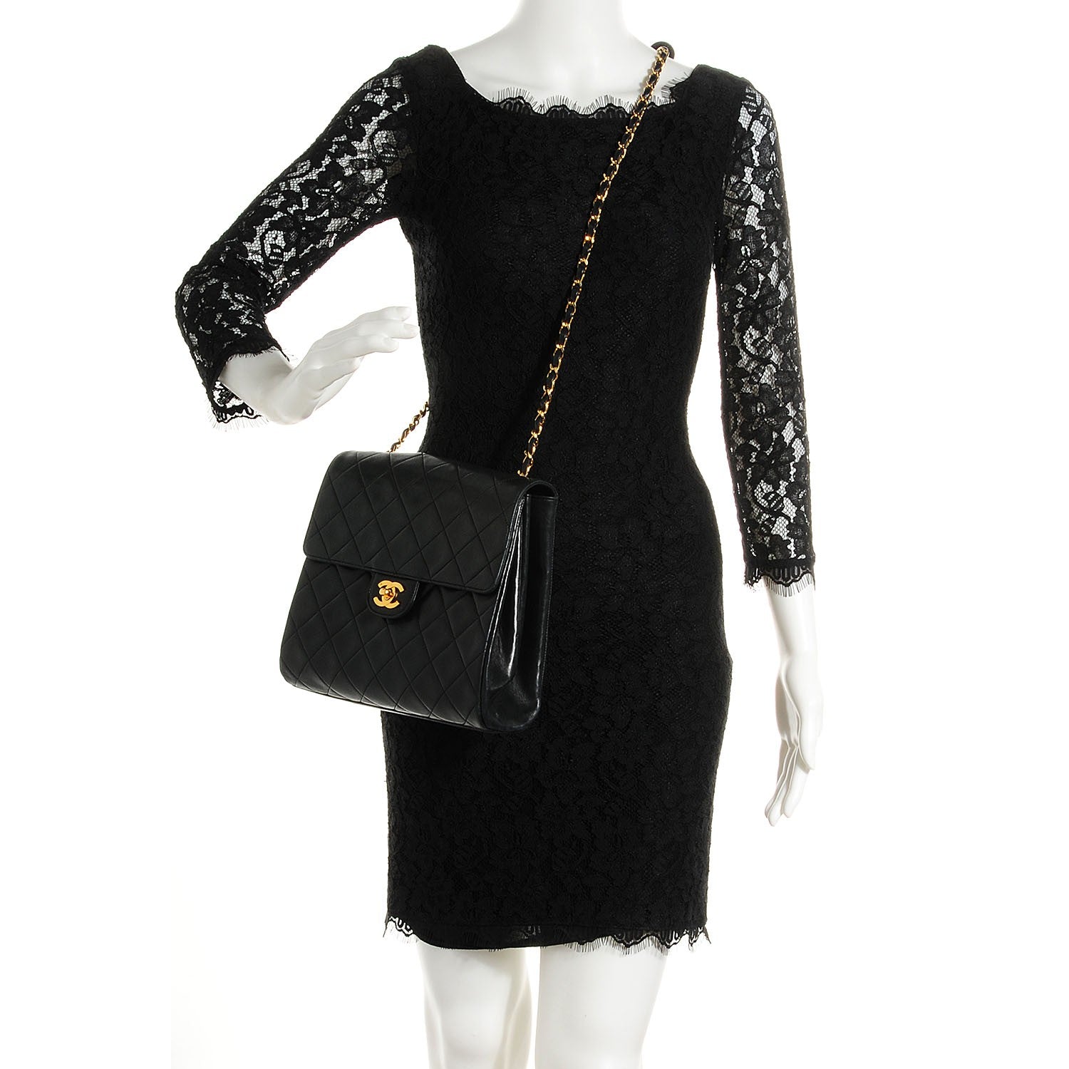 Chanel Lambskin Small Accordion Single Flap Black 2 of 7