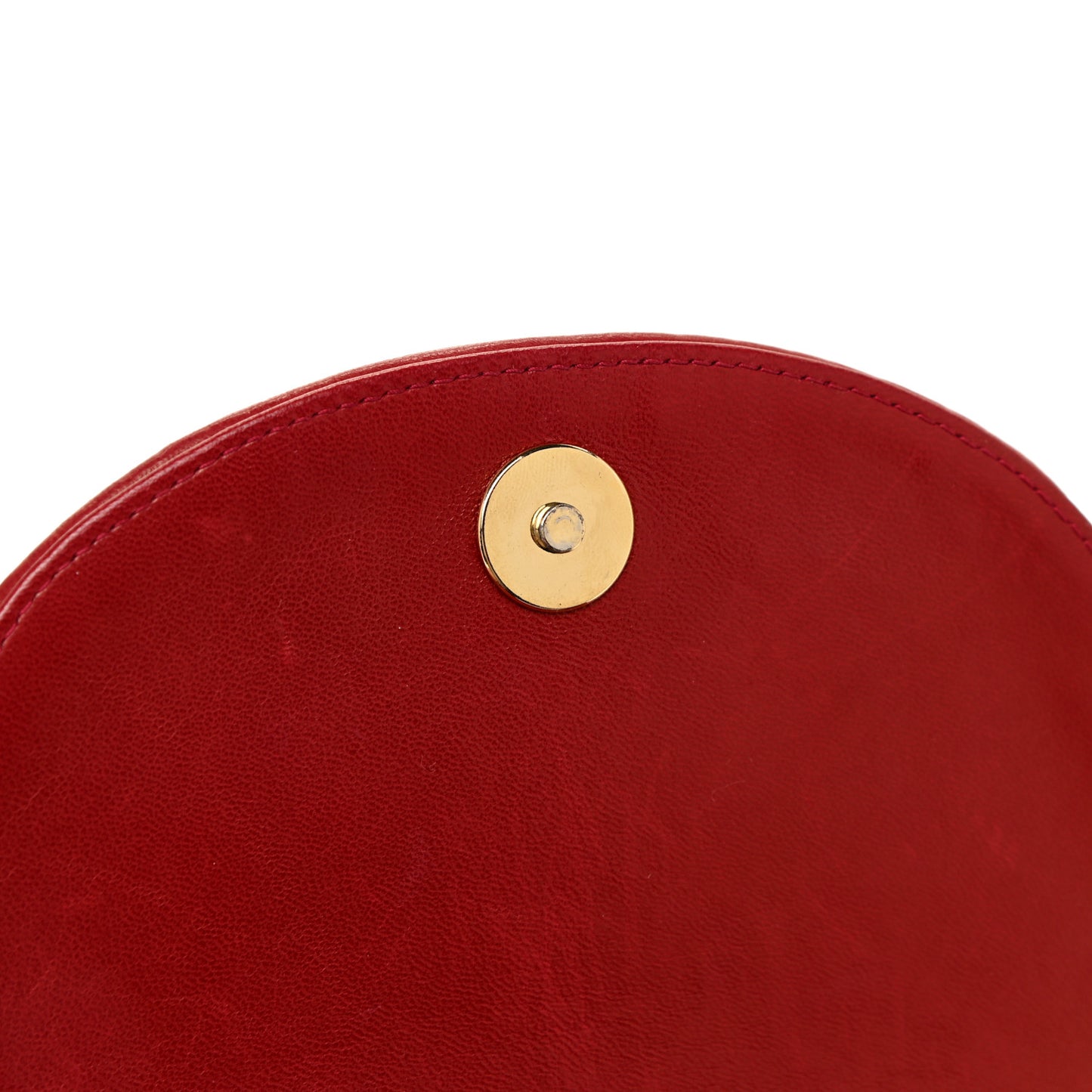 Lambskin Quilted Flap Tassel Camera Bag Red