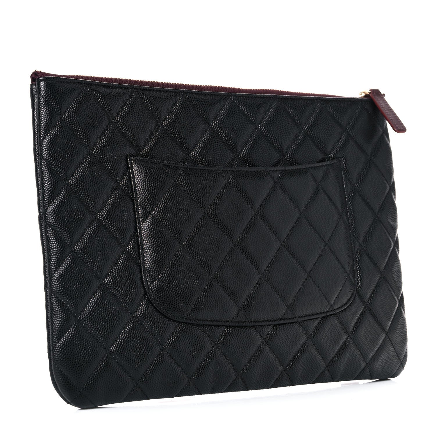 Chanel Caviar Quilted Medium Cosmetic Case Black 3 of 9