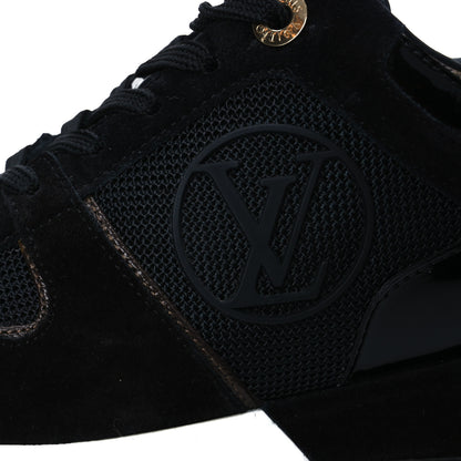 Louis Vuitton Suede Monogram Run Away Sneakers 36 Black 12 of 13