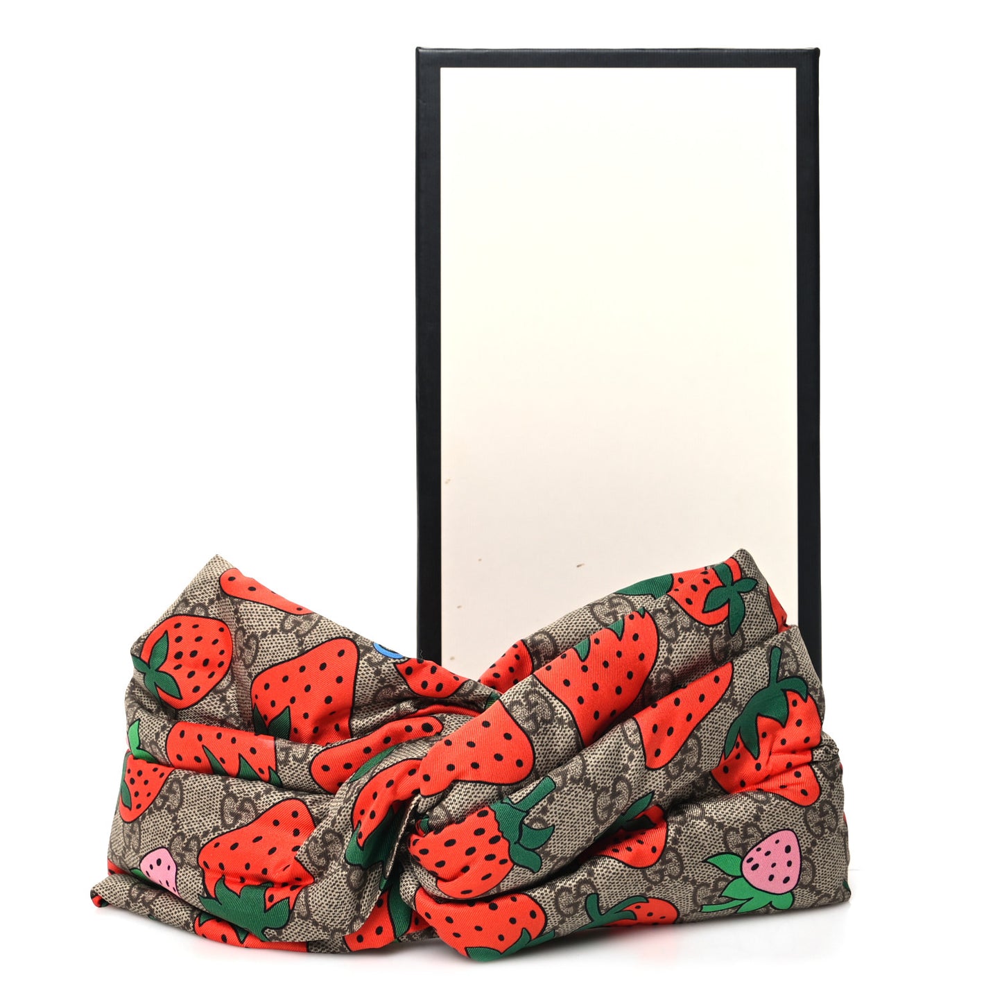 Silk Monogram Strawberry Print Headband M