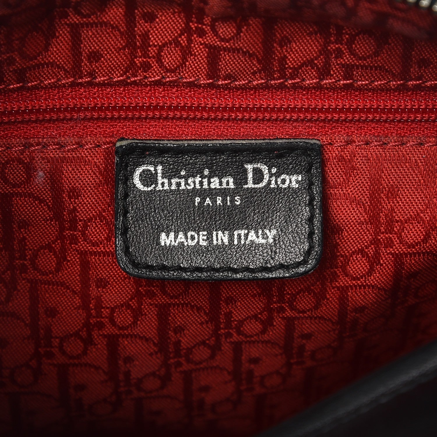 Christian Dior Lambskin Cannage Medium Lady Dior Black 6 of 7