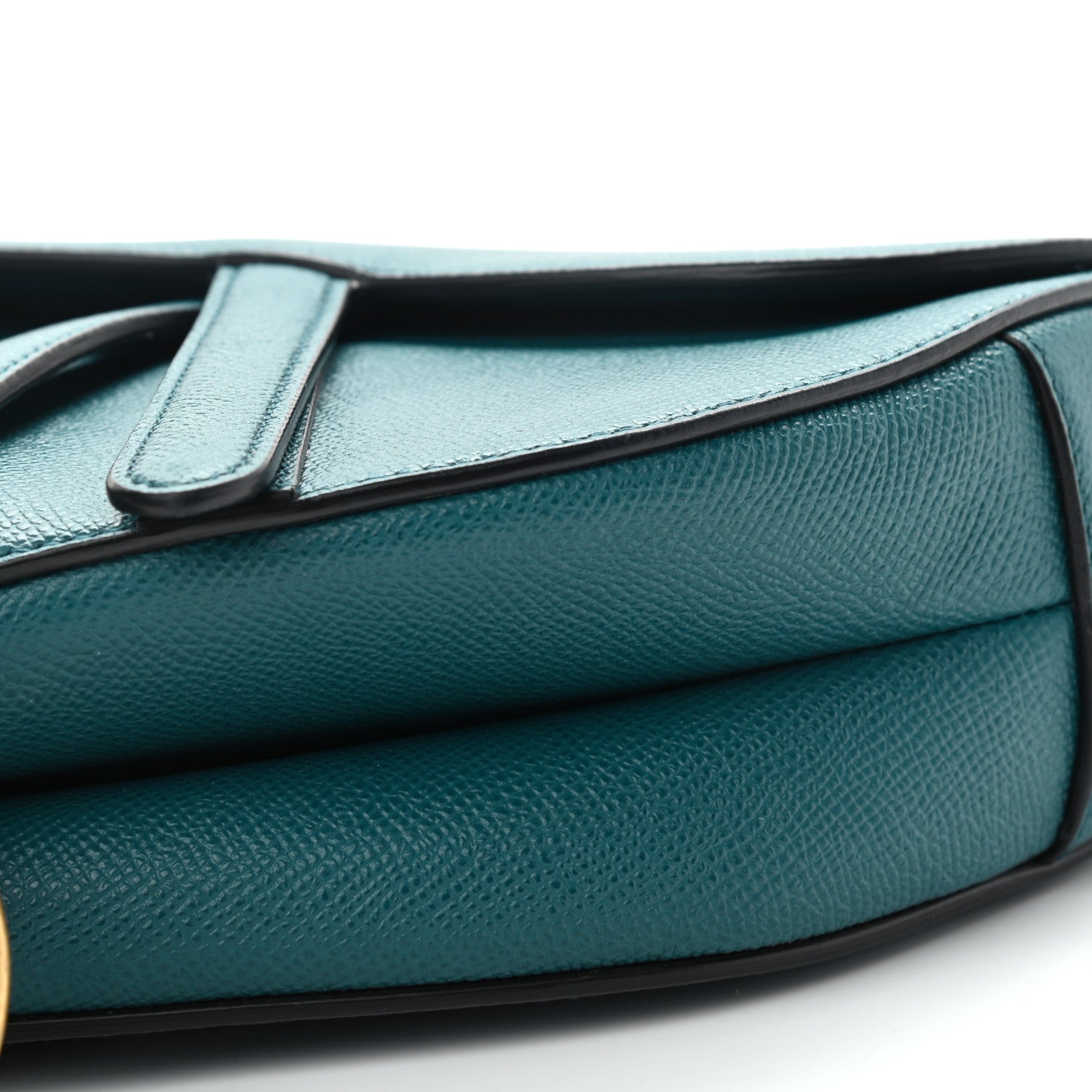 Christian Dior Grained Calfskin Saddle Bag Green 9 of 9