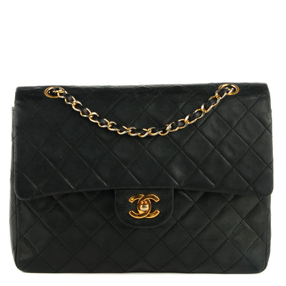 Chanel Lambskin Quilted Medium Double Flap Black 1 of 9