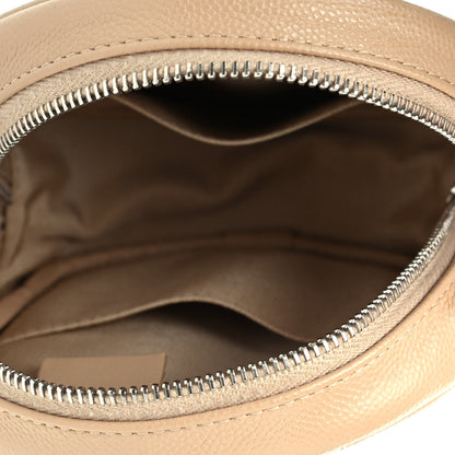 Chanel Caviar Quilted Round Clutch With Chain Beige 4 of 4