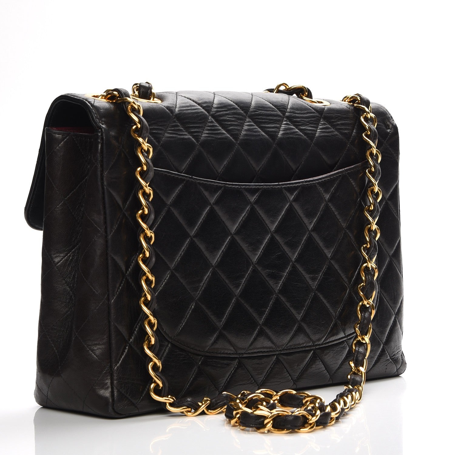 Chanel Lambskin Quilted Jumbo Single Flap Black 3 of 9
