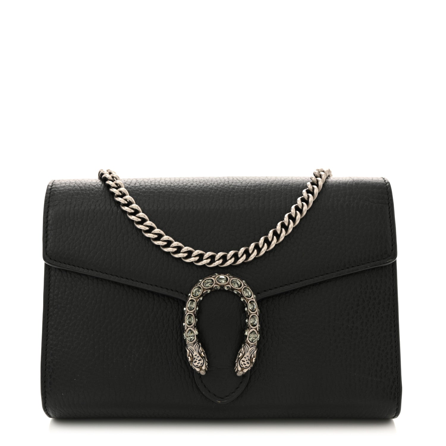 Gucci Calfskin Mini Dionysus Chain Wallet Black 1 of 9