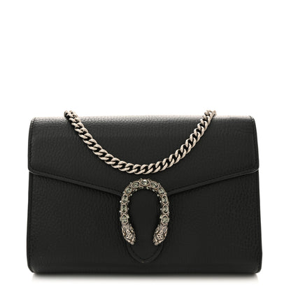Gucci Calfskin Mini Dionysus Chain Wallet Black 1 of 9