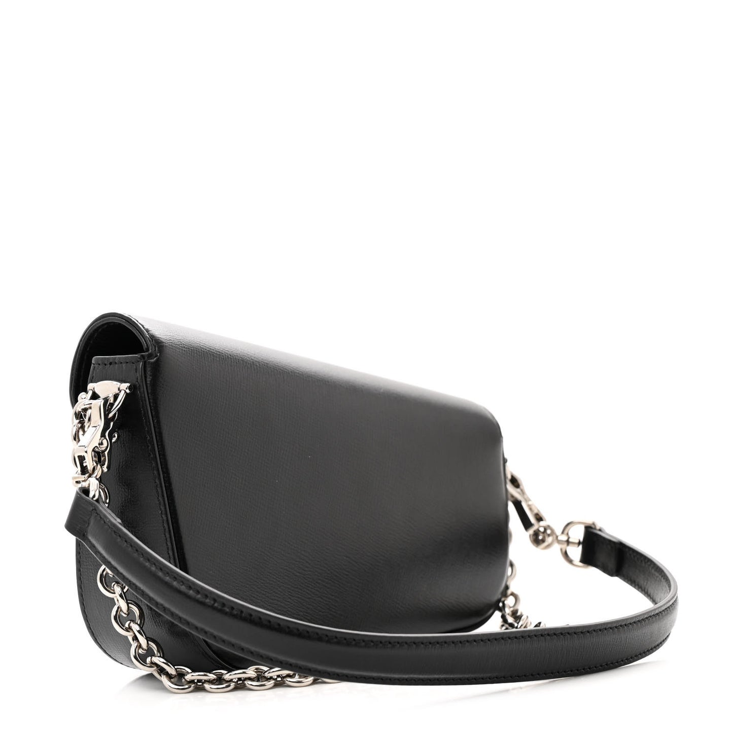 Calfskin Mini Horsebit 1955 Asymmetric Shoulder Bag Black