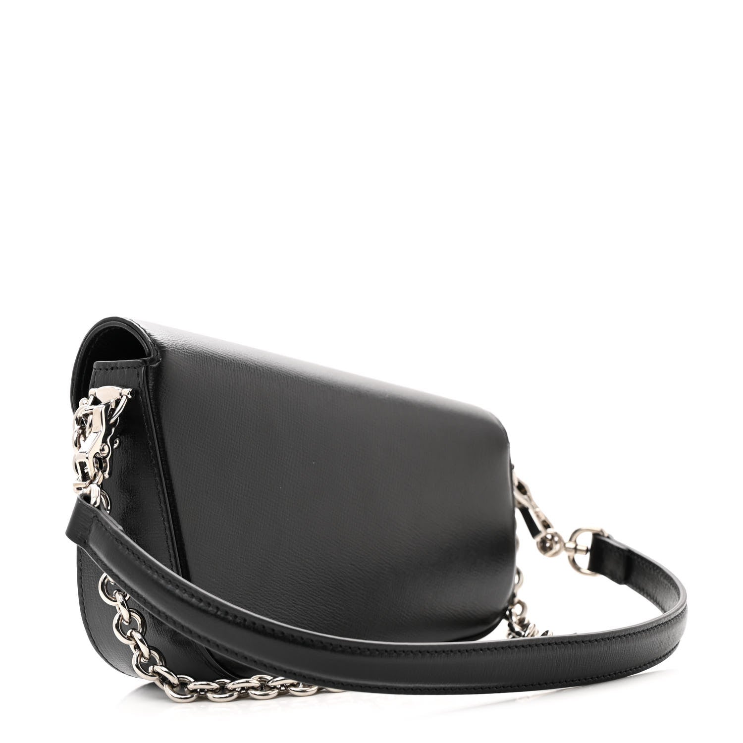 Gucci Calfskin Mini Horsebit 1955 Asymmetric Shoulder Bag Black 3 of 15