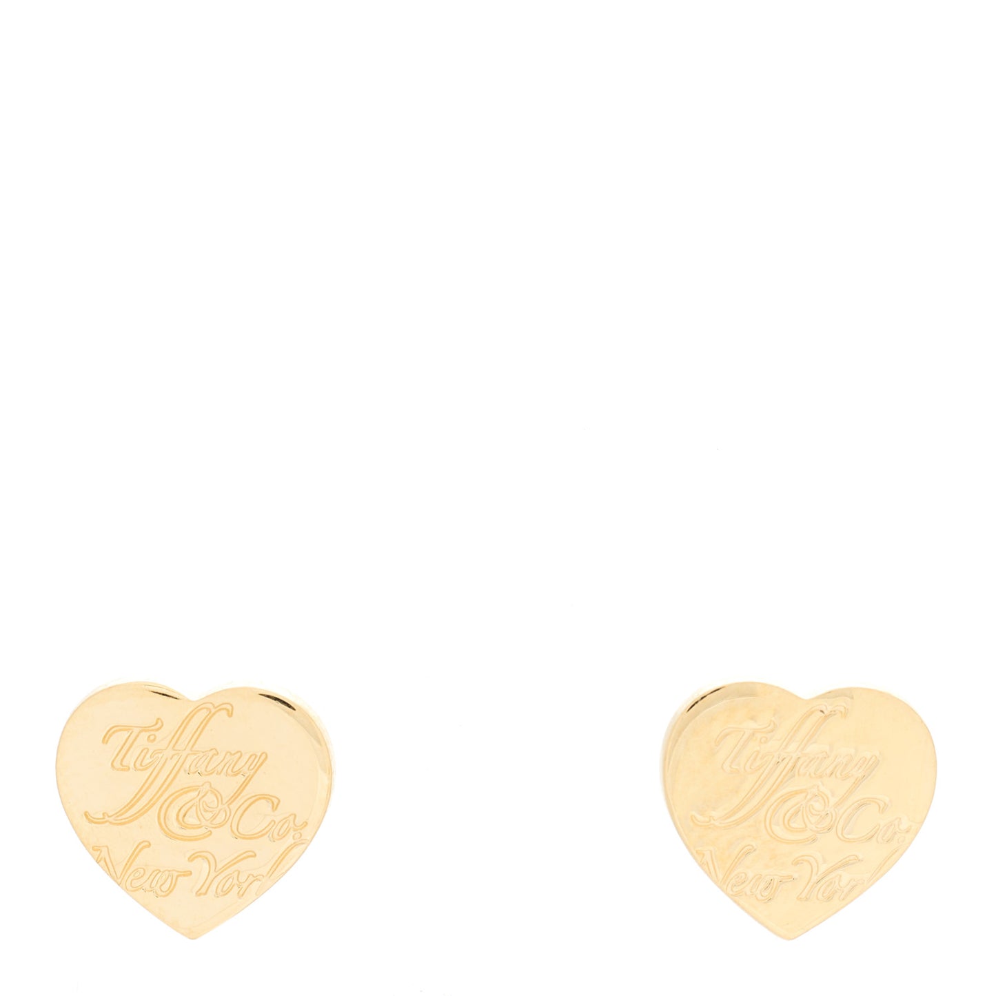 18K Yellow Gold Notes Heart Earrings