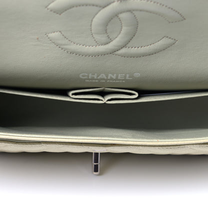 Chanel Caviar Quilted Medium Double Flap Light Green 4 of 6