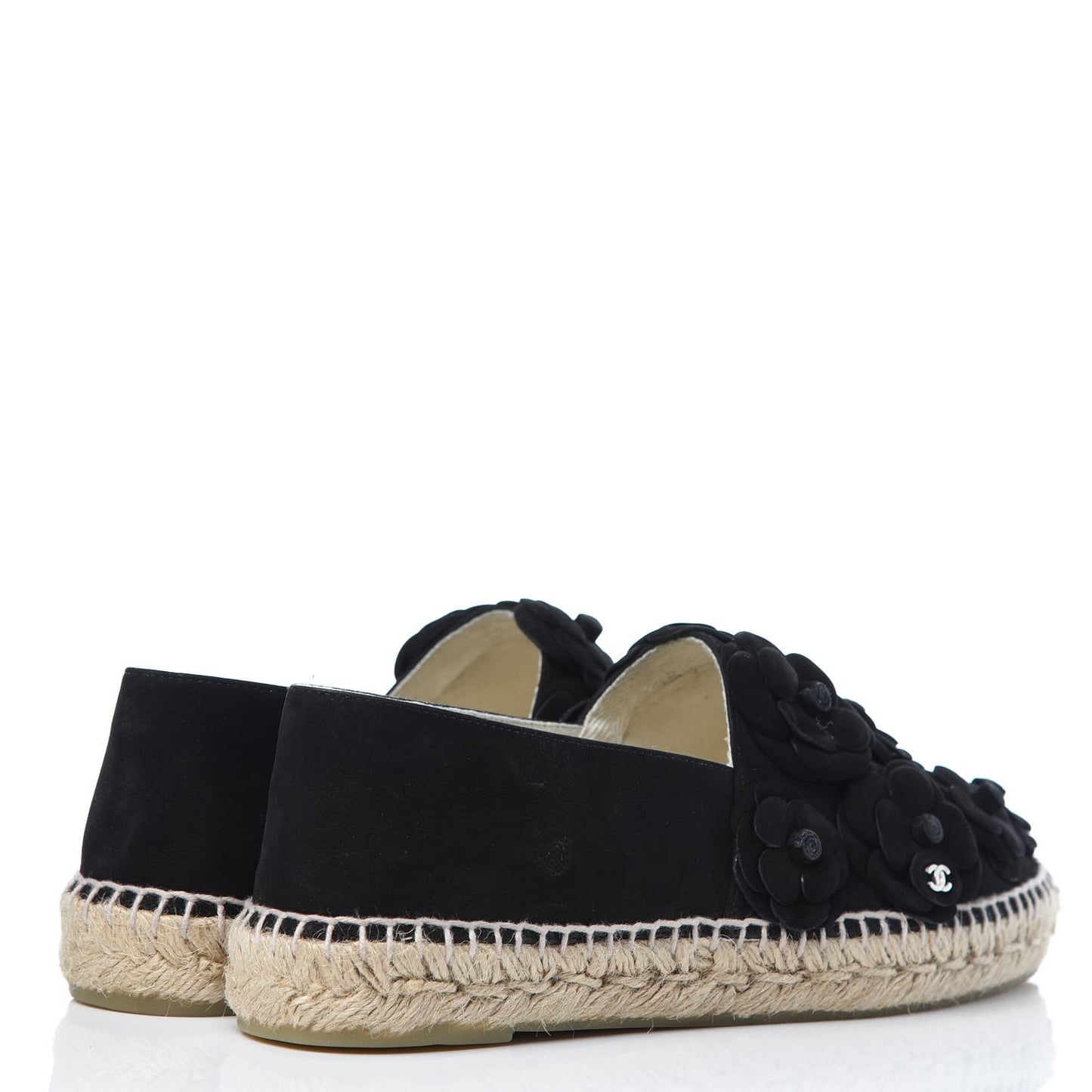 Suede Camellia CC Espadrilles 42 Black
